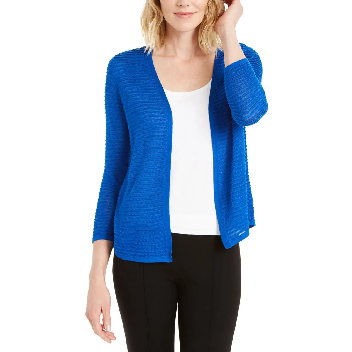 Alfani Womens Otto Sheer Cardigan Sweater