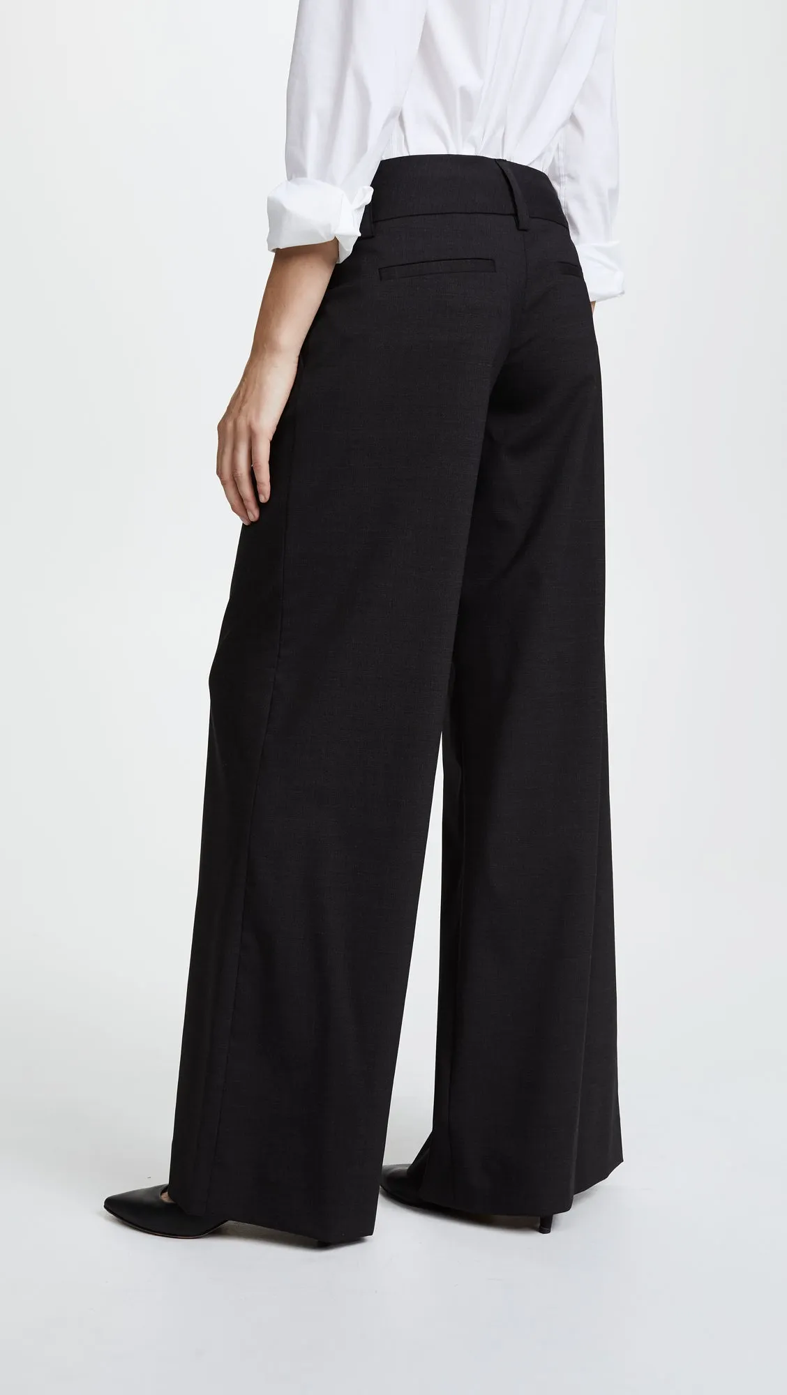 Alice   Olivia - Eric Front Pleat Wide Leg Pant