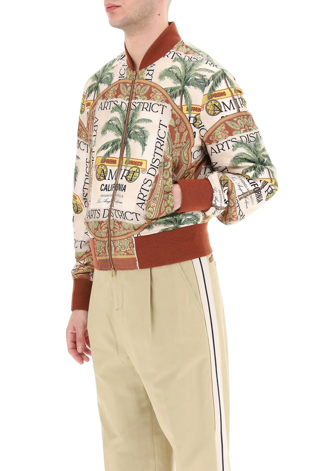 Amiri Graphic Printed Zipped Bomber Jacket
