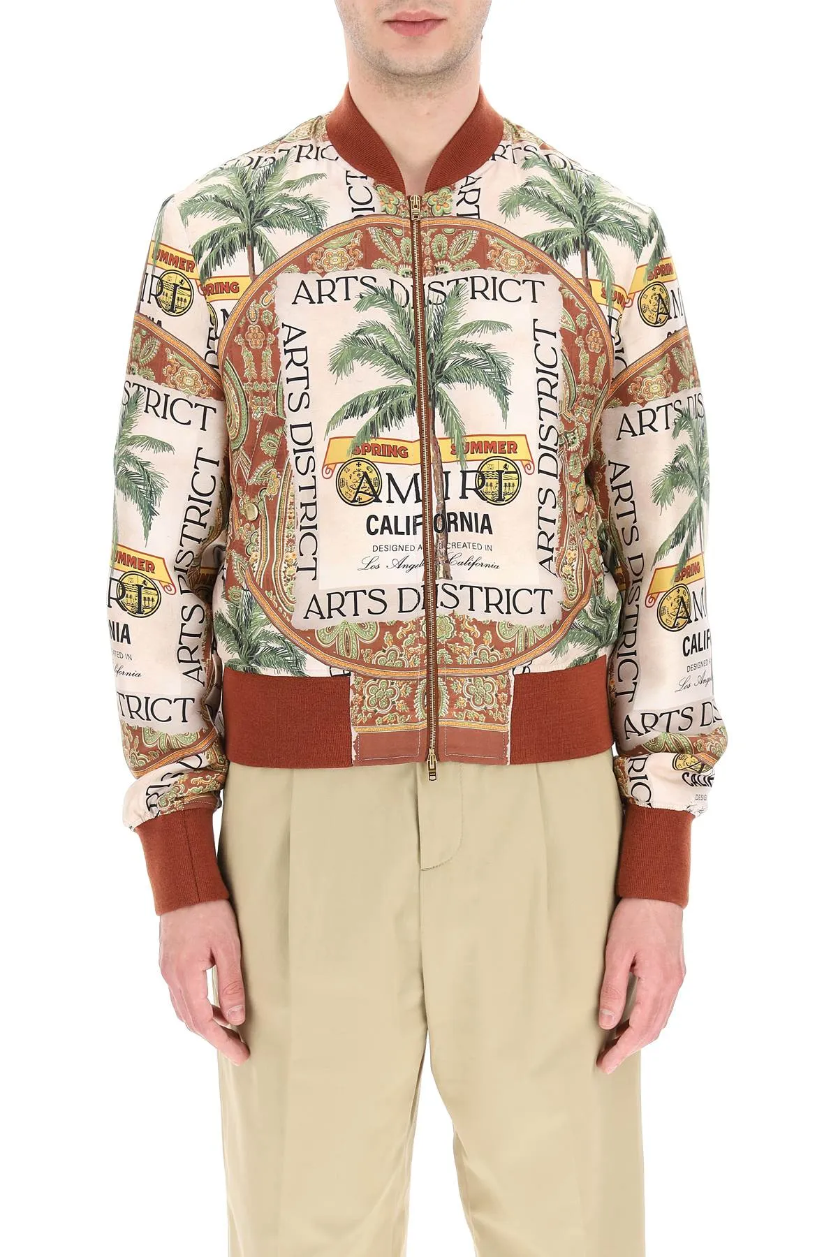 Amiri Graphic Printed Zipped Bomber Jacket