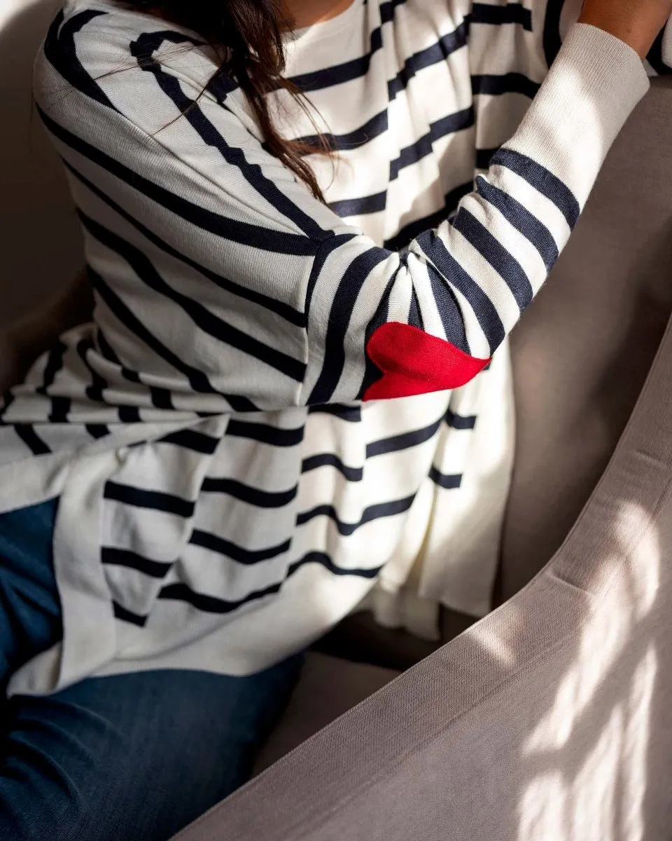 Amour Navy Striped Sweater by Mer Sea