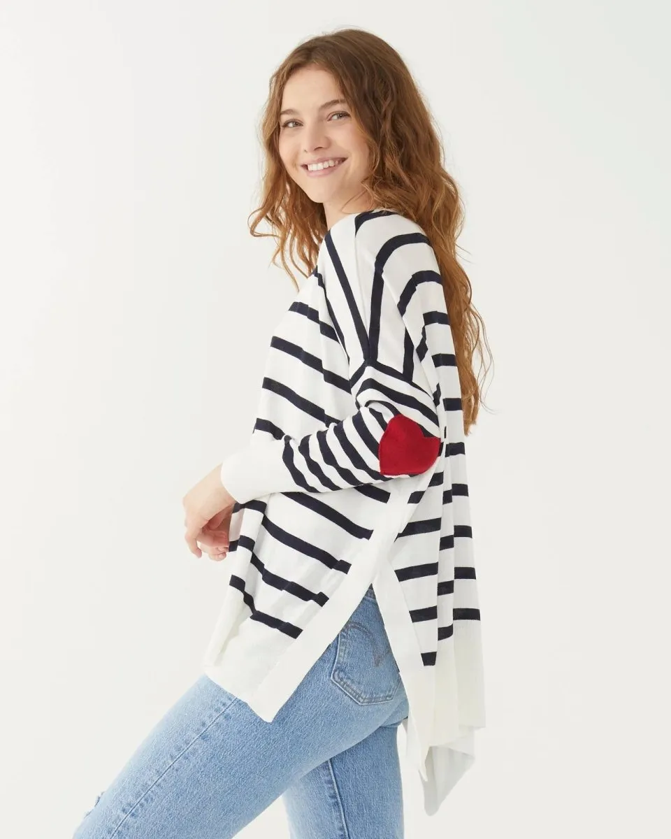Amour Navy Striped Sweater by Mer Sea