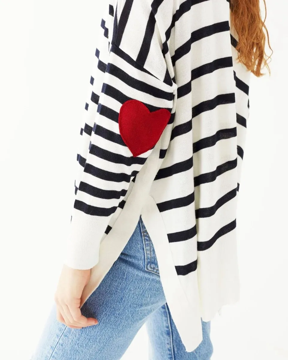 Amour Navy Striped Sweater by Mer Sea
