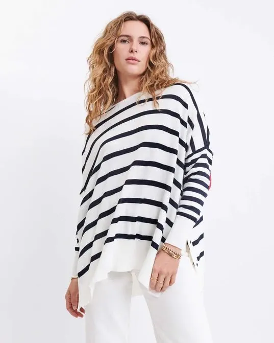 Amour Navy Striped Sweater by Mer Sea