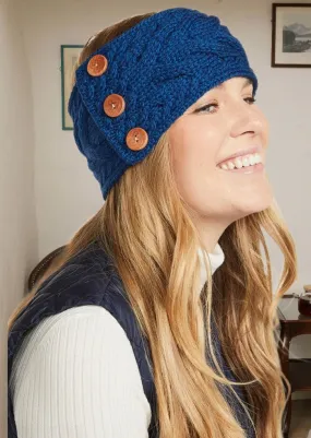 Aran Head Band | Blue