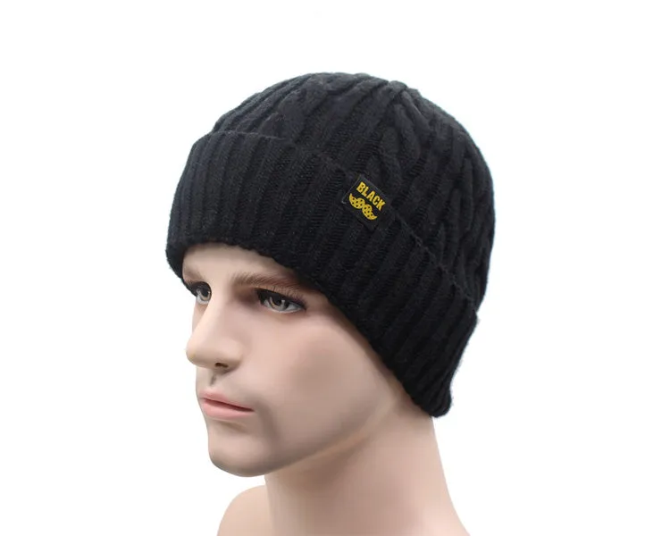 Brand Winter Beanies Winter Men Women Knitted Bonnet  Caps Skullies Black Mask Cap Warm Hat