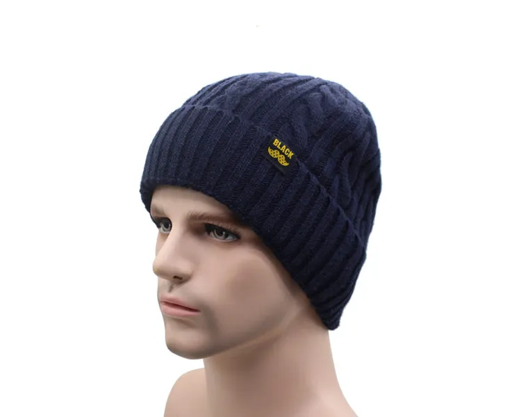 Brand Winter Beanies Winter Men Women Knitted Bonnet  Caps Skullies Black Mask Cap Warm Hat
