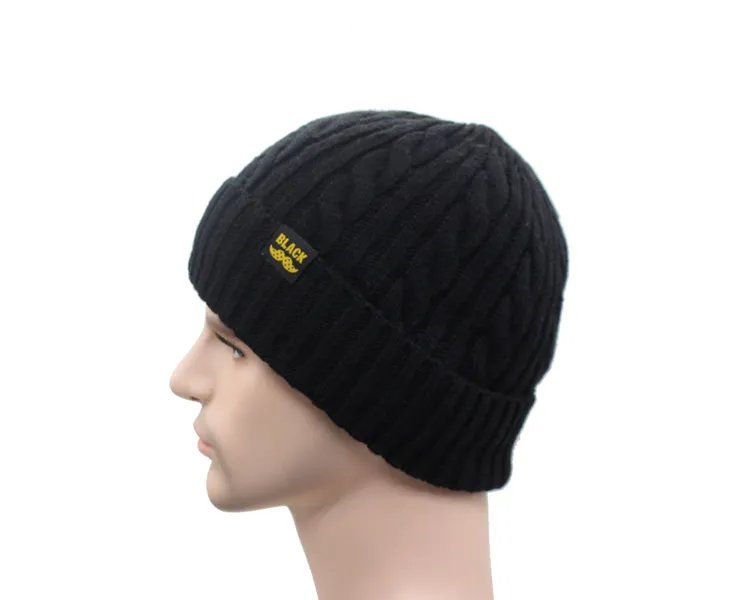 Brand Winter Beanies Winter Men Women Knitted Bonnet  Caps Skullies Black Mask Cap Warm Hat
