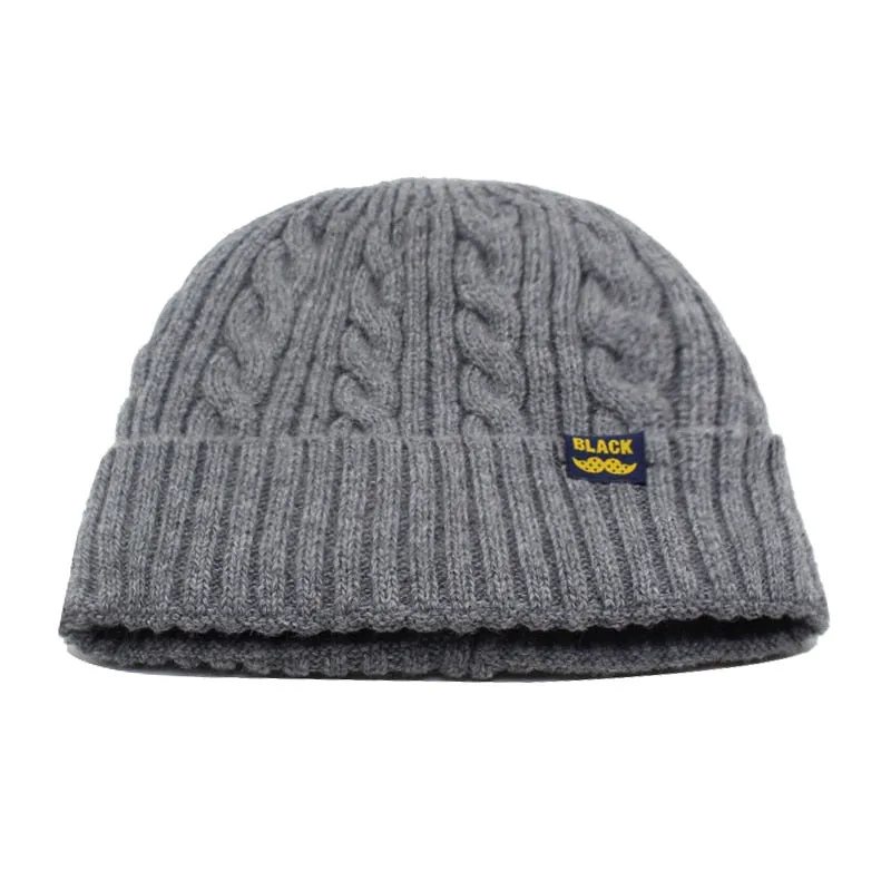 Brand Winter Beanies Winter Men Women Knitted Bonnet  Caps Skullies Black Mask Cap Warm Hat