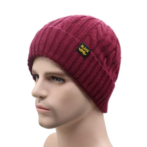 Brand Winter Beanies Winter Men Women Knitted Bonnet  Caps Skullies Black Mask Cap Warm Hat
