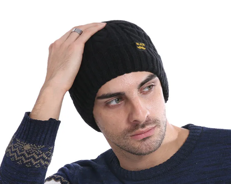 Brand Winter Beanies Winter Men Women Knitted Bonnet  Caps Skullies Black Mask Cap Warm Hat