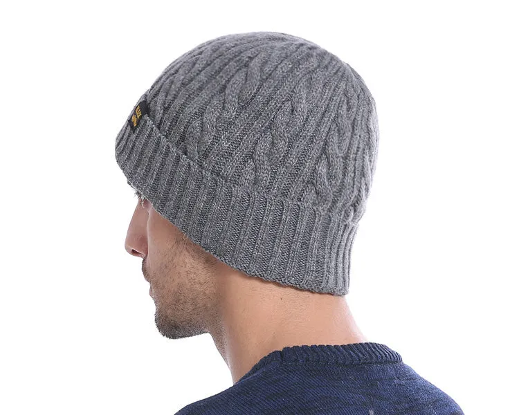 Brand Winter Beanies Winter Men Women Knitted Bonnet  Caps Skullies Black Mask Cap Warm Hat