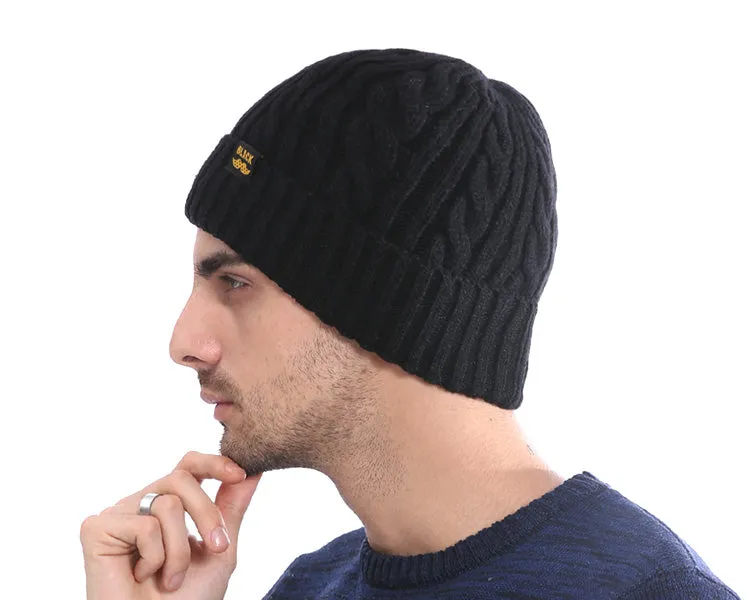 Brand Winter Beanies Winter Men Women Knitted Bonnet  Caps Skullies Black Mask Cap Warm Hat