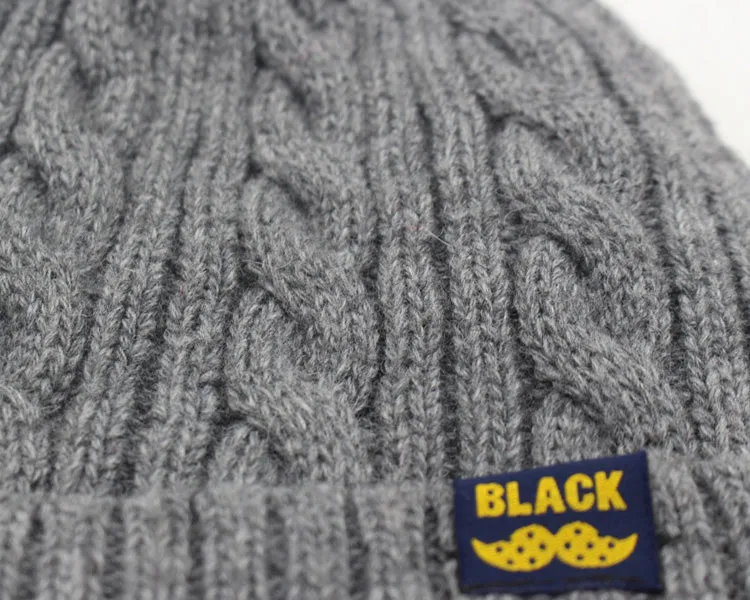 Brand Winter Beanies Winter Men Women Knitted Bonnet  Caps Skullies Black Mask Cap Warm Hat