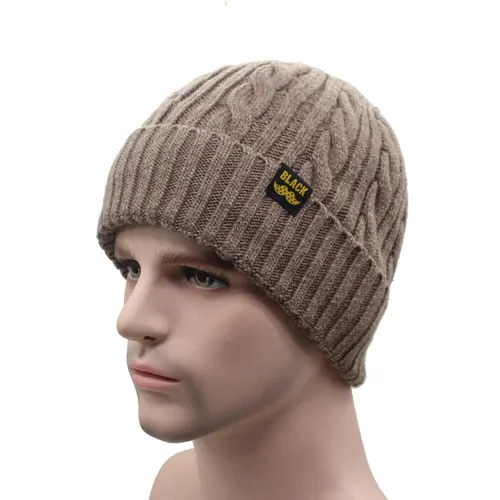 Brand Winter Beanies Winter Men Women Knitted Bonnet  Caps Skullies Black Mask Cap Warm Hat