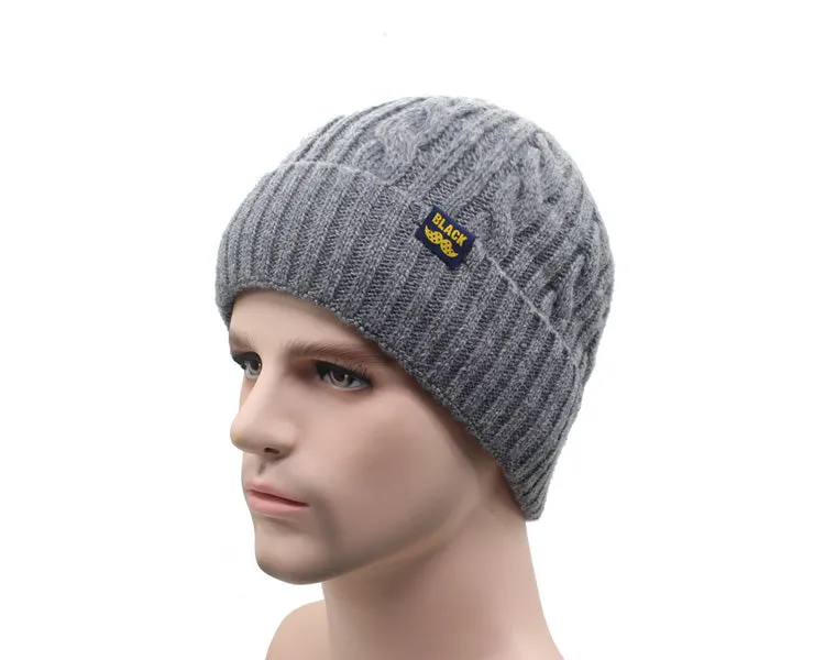 Brand Winter Beanies Winter Men Women Knitted Bonnet  Caps Skullies Black Mask Cap Warm Hat