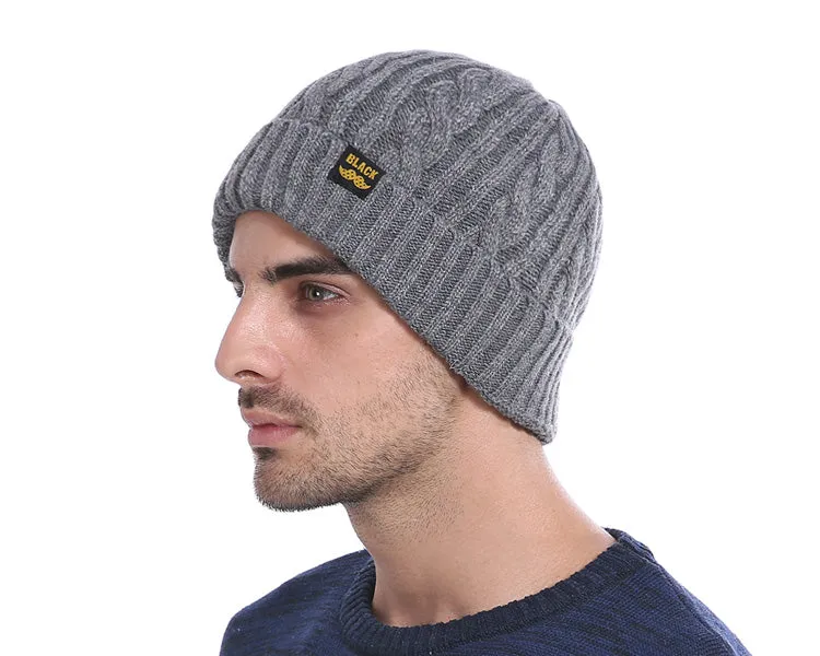 Brand Winter Beanies Winter Men Women Knitted Bonnet  Caps Skullies Black Mask Cap Warm Hat