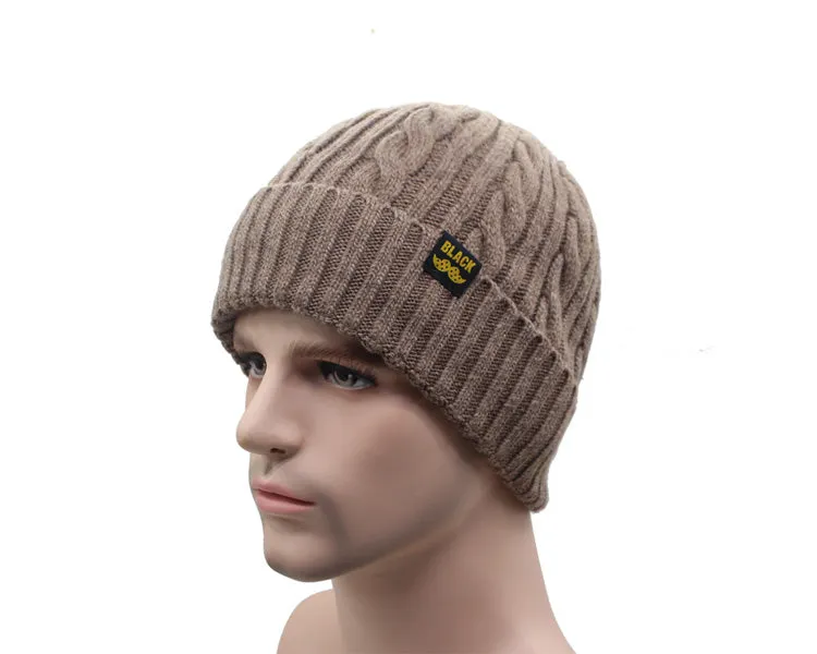 Brand Winter Beanies Winter Men Women Knitted Bonnet  Caps Skullies Black Mask Cap Warm Hat