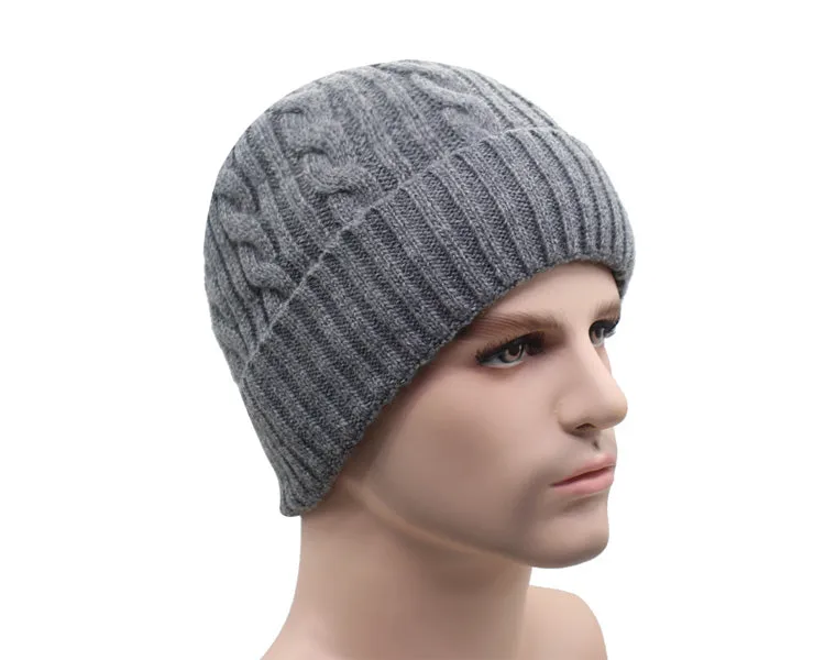 Brand Winter Beanies Winter Men Women Knitted Bonnet  Caps Skullies Black Mask Cap Warm Hat