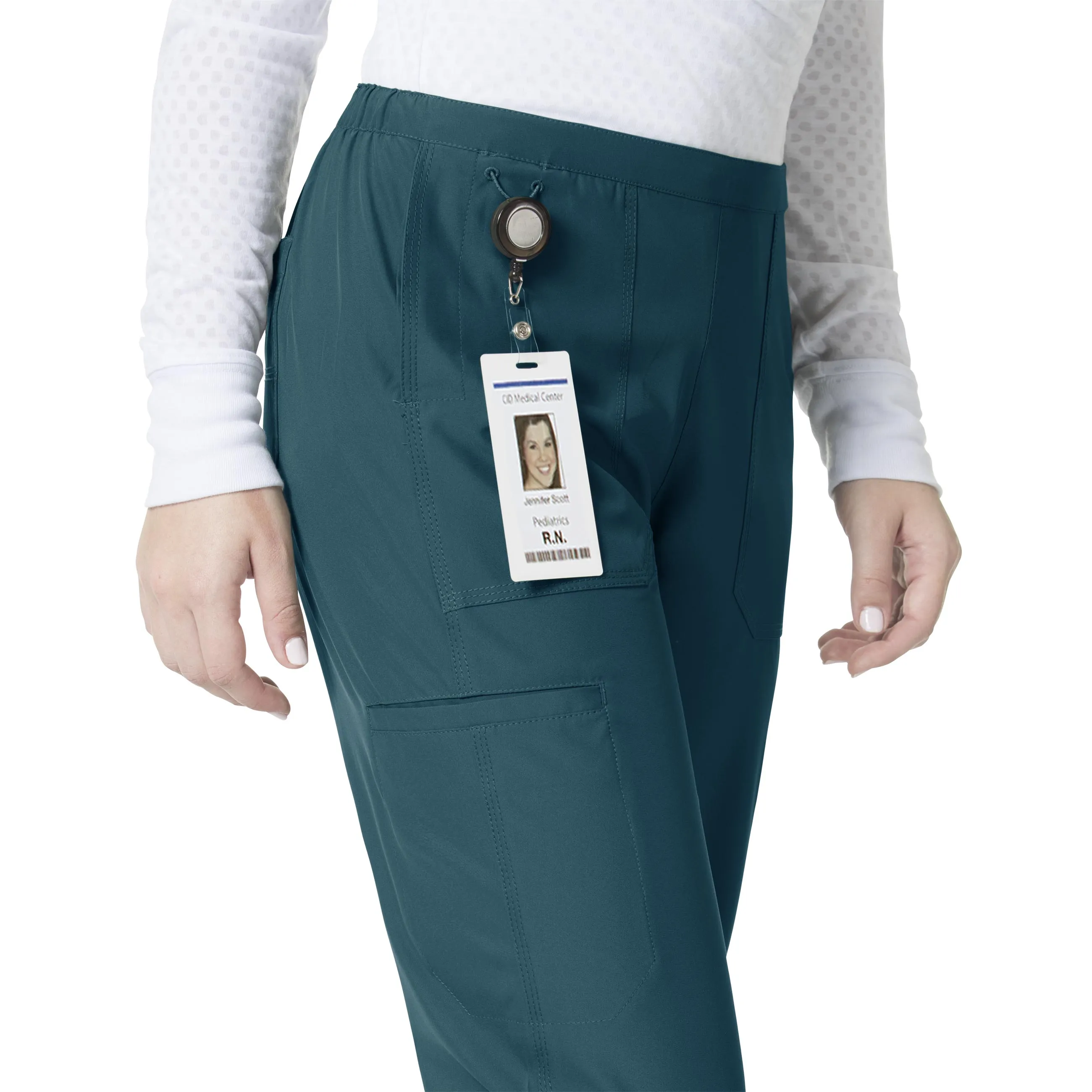 Carhartt Force Liberty Women's Flat Front Straight Leg Scrub Pant - Caribbean Blue