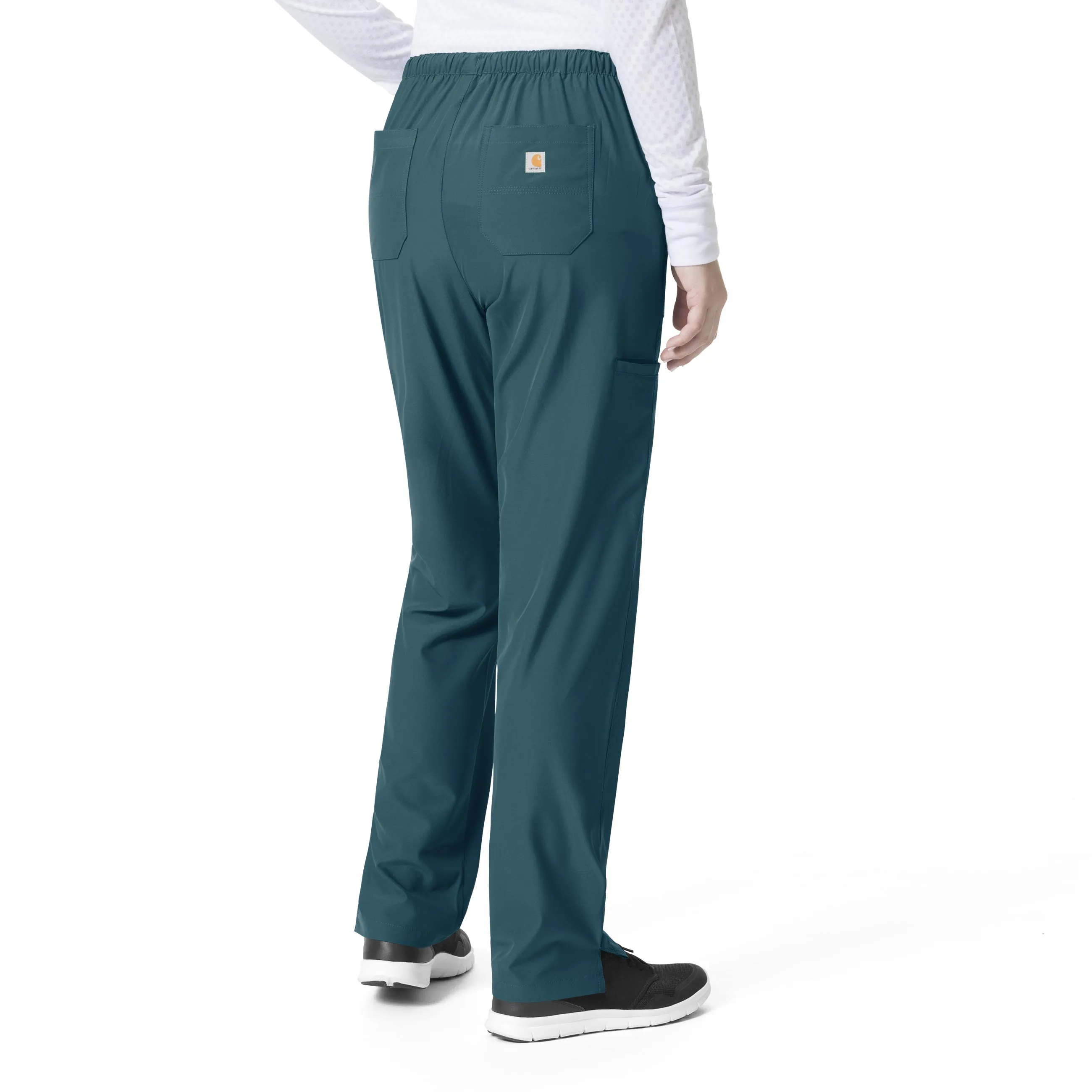 Carhartt Force Liberty Women's Flat Front Straight Leg Scrub Pant - Caribbean Blue