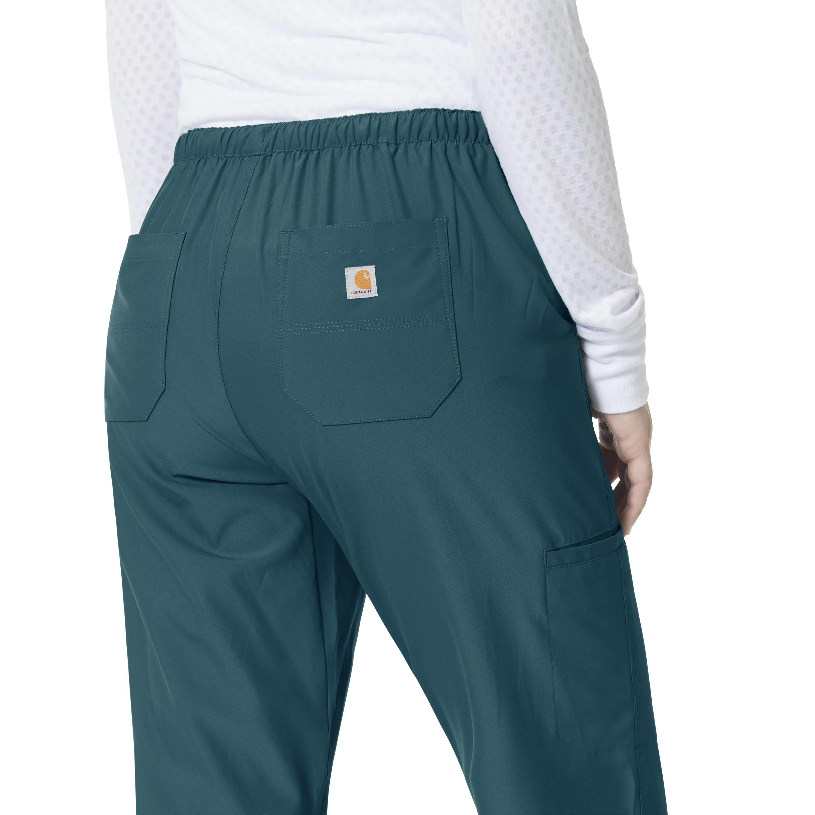 Carhartt Force Liberty Women's Flat Front Straight Leg Scrub Pant - Caribbean Blue