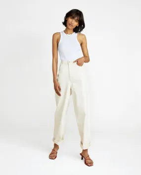 DEWI DENIM TROUSER - WHITE