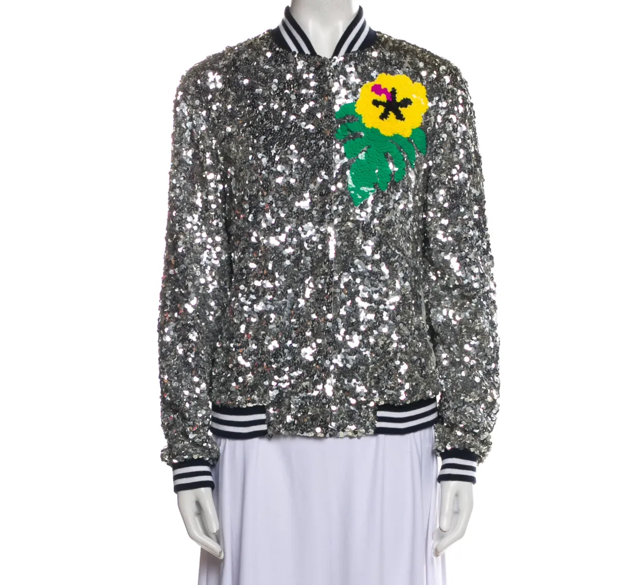 Dream Sequins Bomber Jacket - S