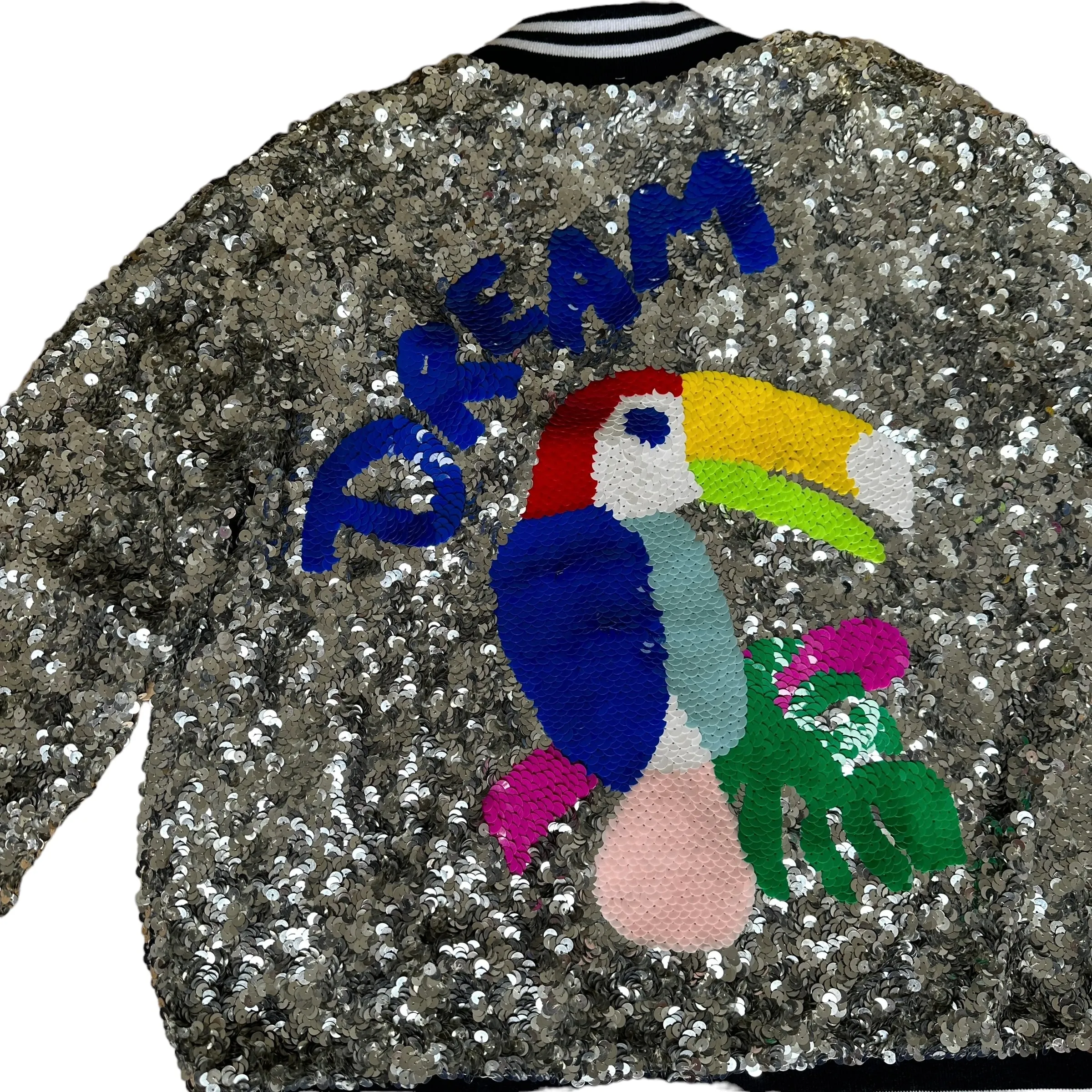 Dream Sequins Bomber Jacket - S