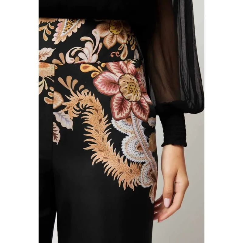 Empress Cupro Viscose  Pant | Dragon Flower