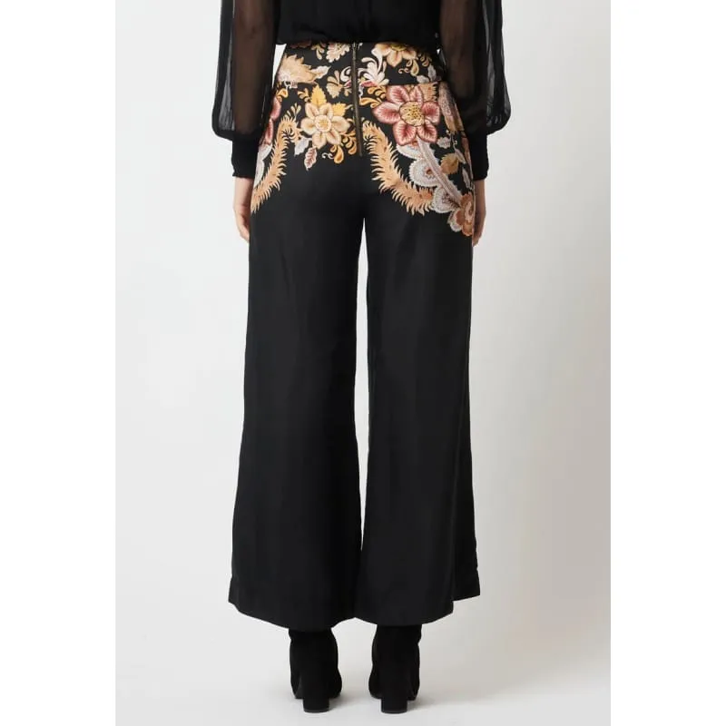 Empress Cupro Viscose  Pant | Dragon Flower