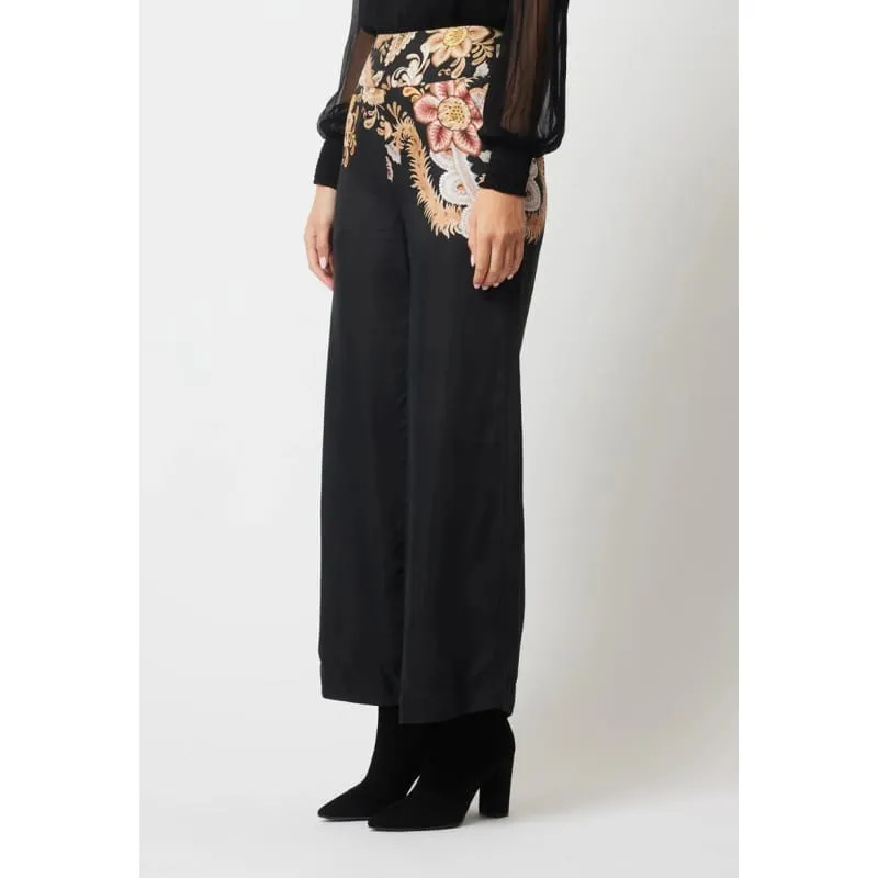 Empress Cupro Viscose  Pant | Dragon Flower