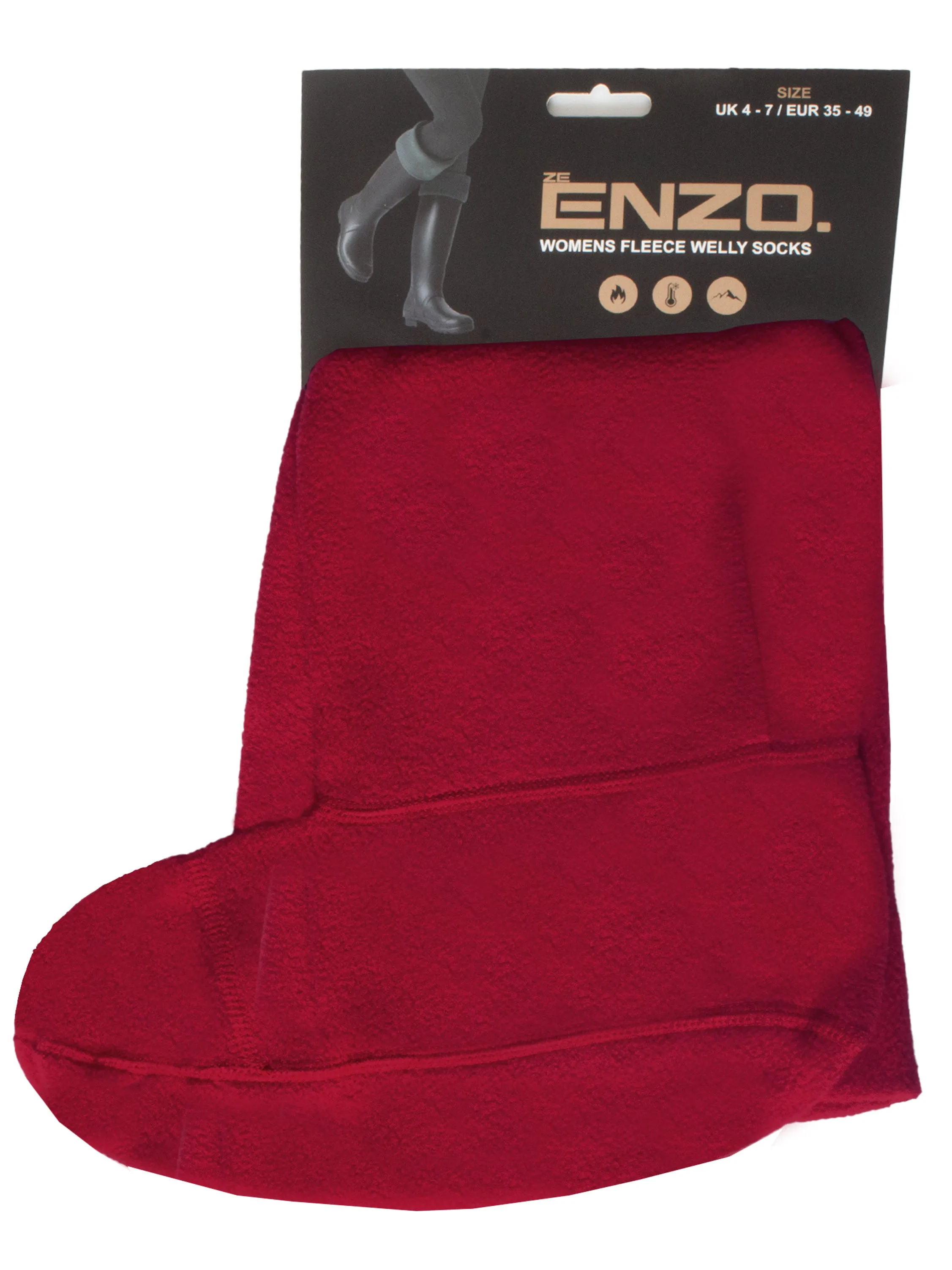 Enzo | Womens Fleece Wellie Socks