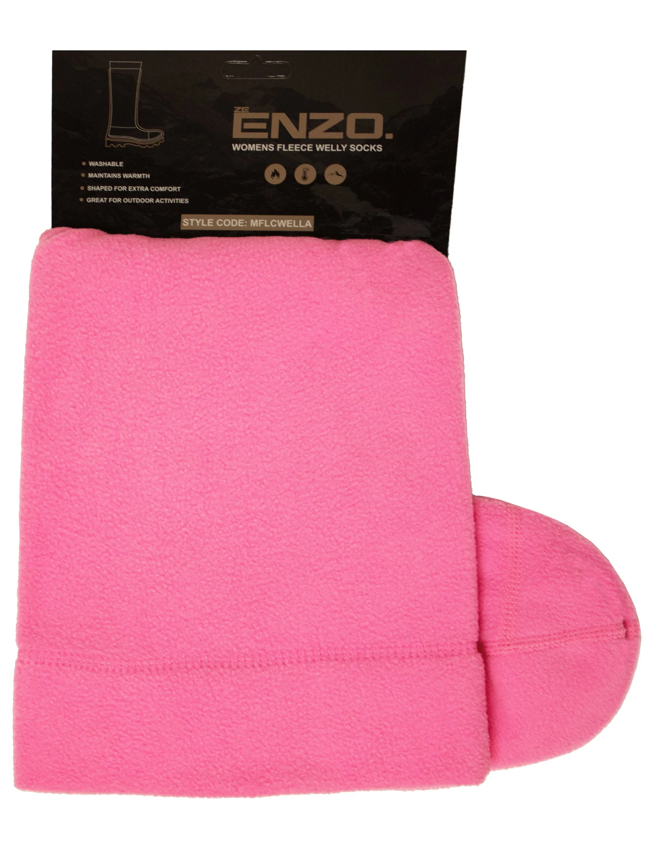 Enzo | Womens Fleece Wellie Socks