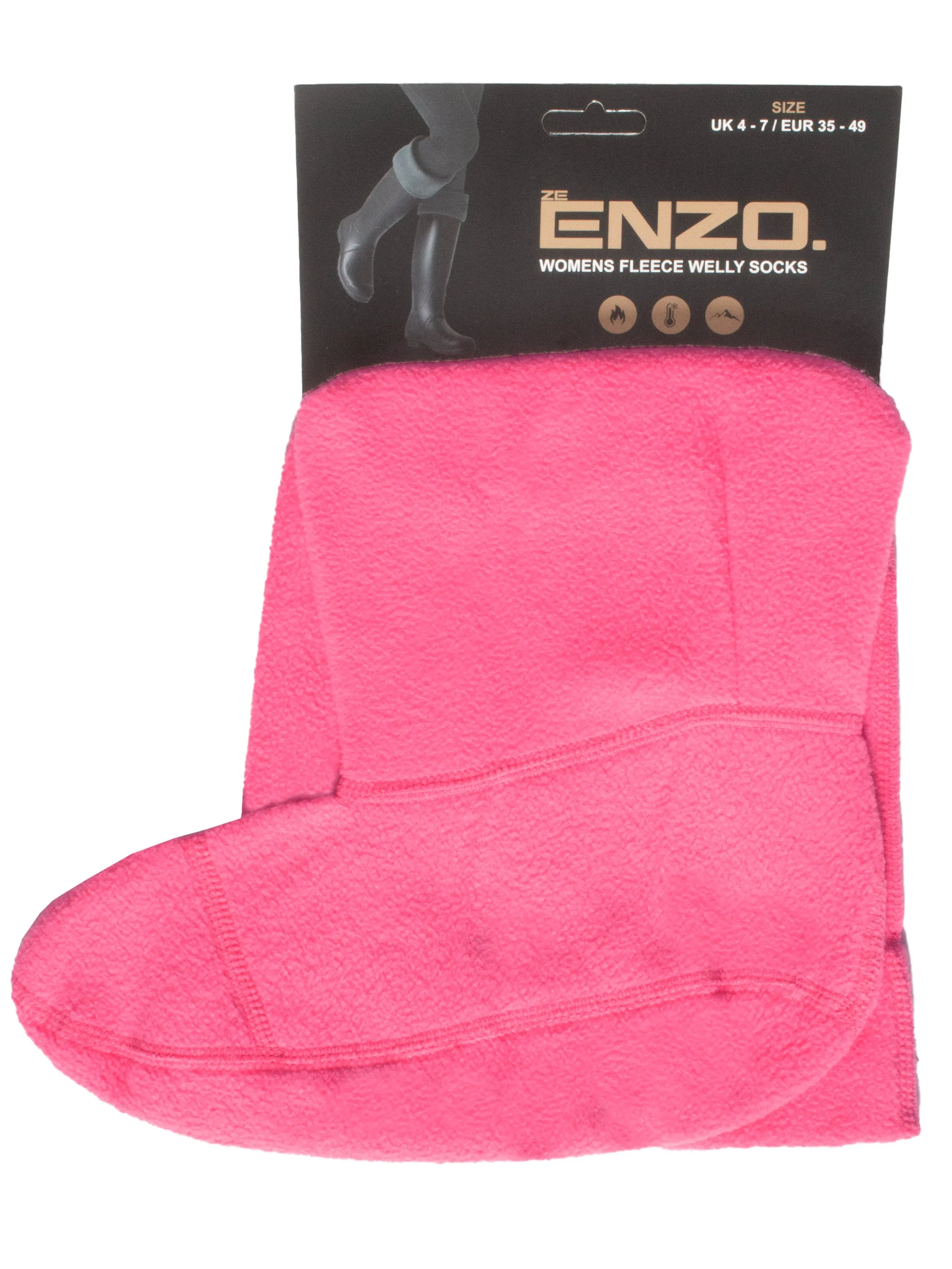 Enzo | Womens Fleece Wellie Socks