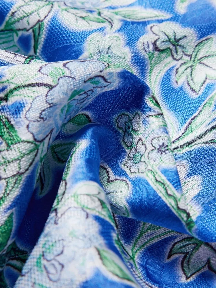 EP YAYING Silk Printed Dress