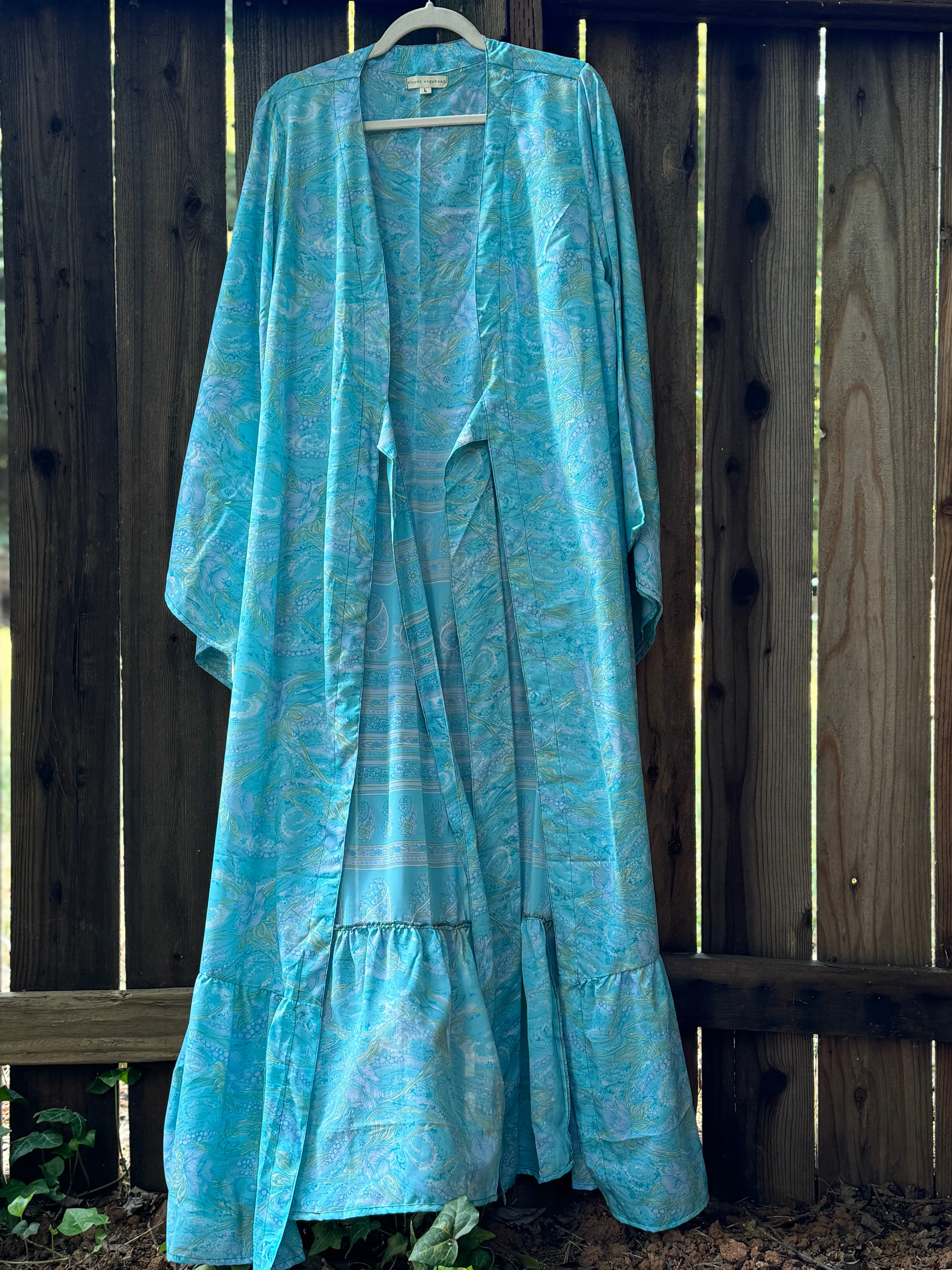 Femme Kimono Wrap Dress- Water Nymph - L