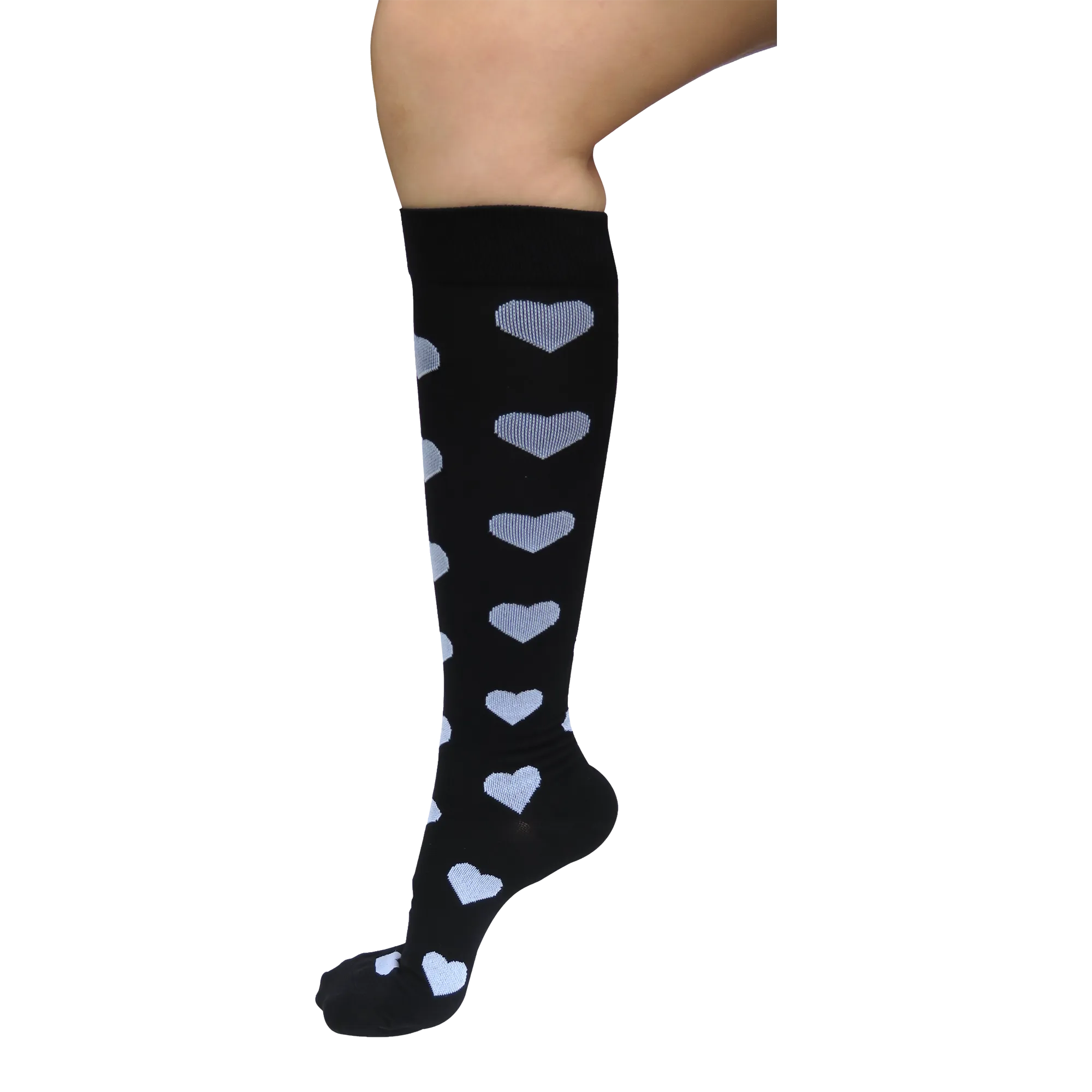 Graduated Compression Socks in Hearts
