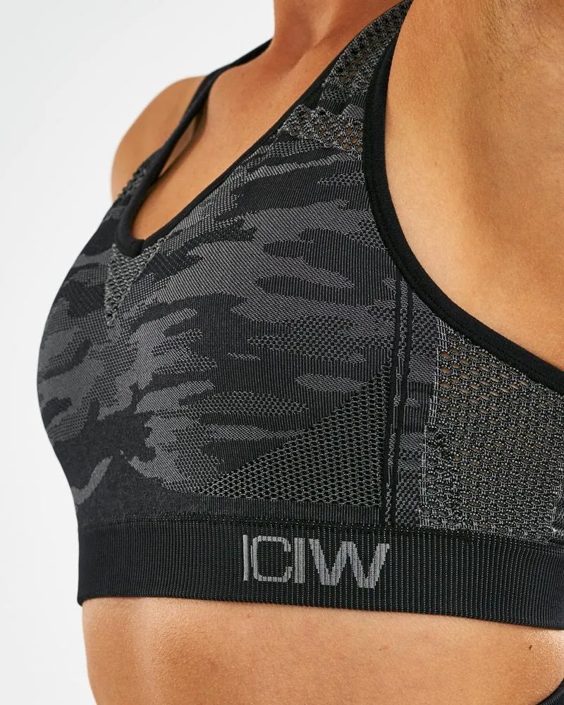 ICIW Seamless Sport Bra Camo - Dark Grey