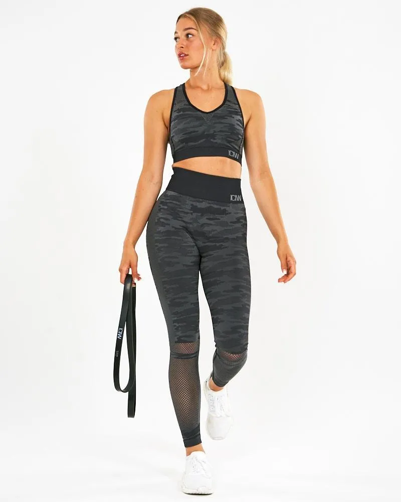 ICIW Seamless Sport Bra Camo - Dark Grey