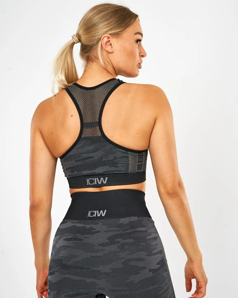 ICIW Seamless Sport Bra Camo - Dark Grey