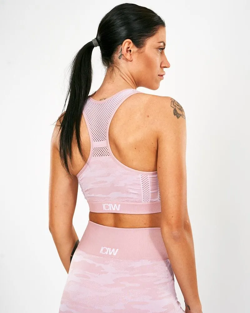 ICIW Seamless Sport Bra Camo - Dusty Pink