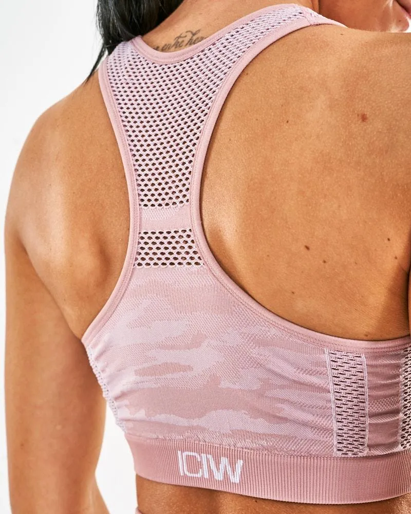 ICIW Seamless Sport Bra Camo - Dusty Pink