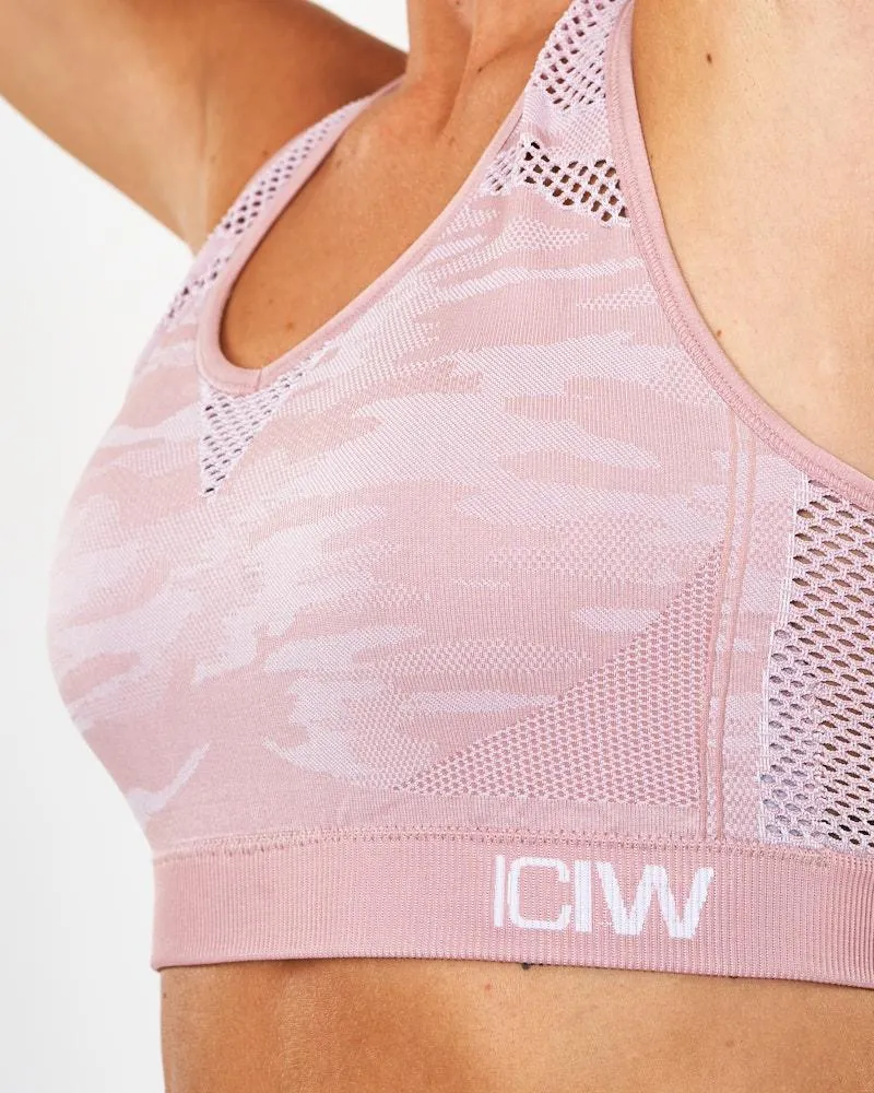 ICIW Seamless Sport Bra Camo - Dusty Pink