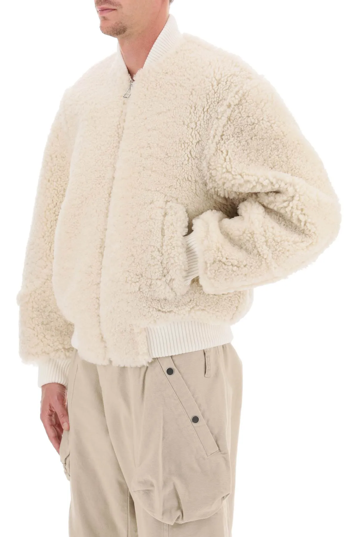 Jacquemus Le Blouson Pilou Shearling Bomber Jacket