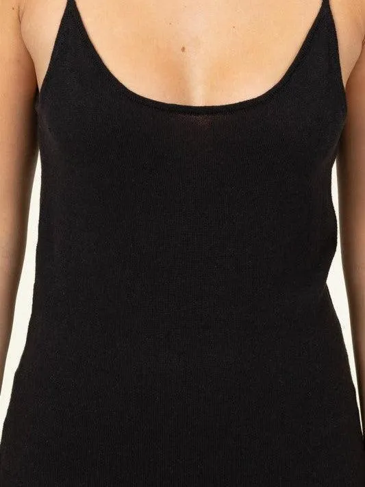 Just Saying Hi Sleeveless Tank Midi Sweater Dress
