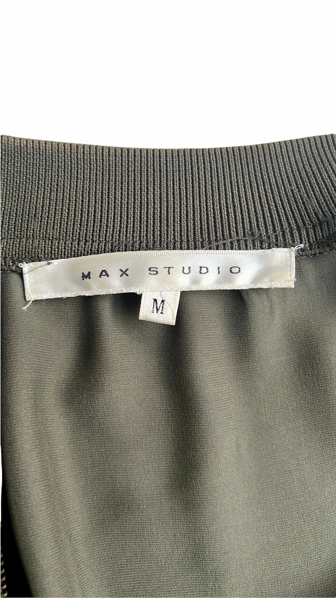 Kaki Silk Bomber - M