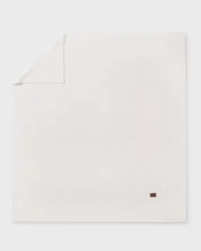 Knit Baby Blanket- Natural White
