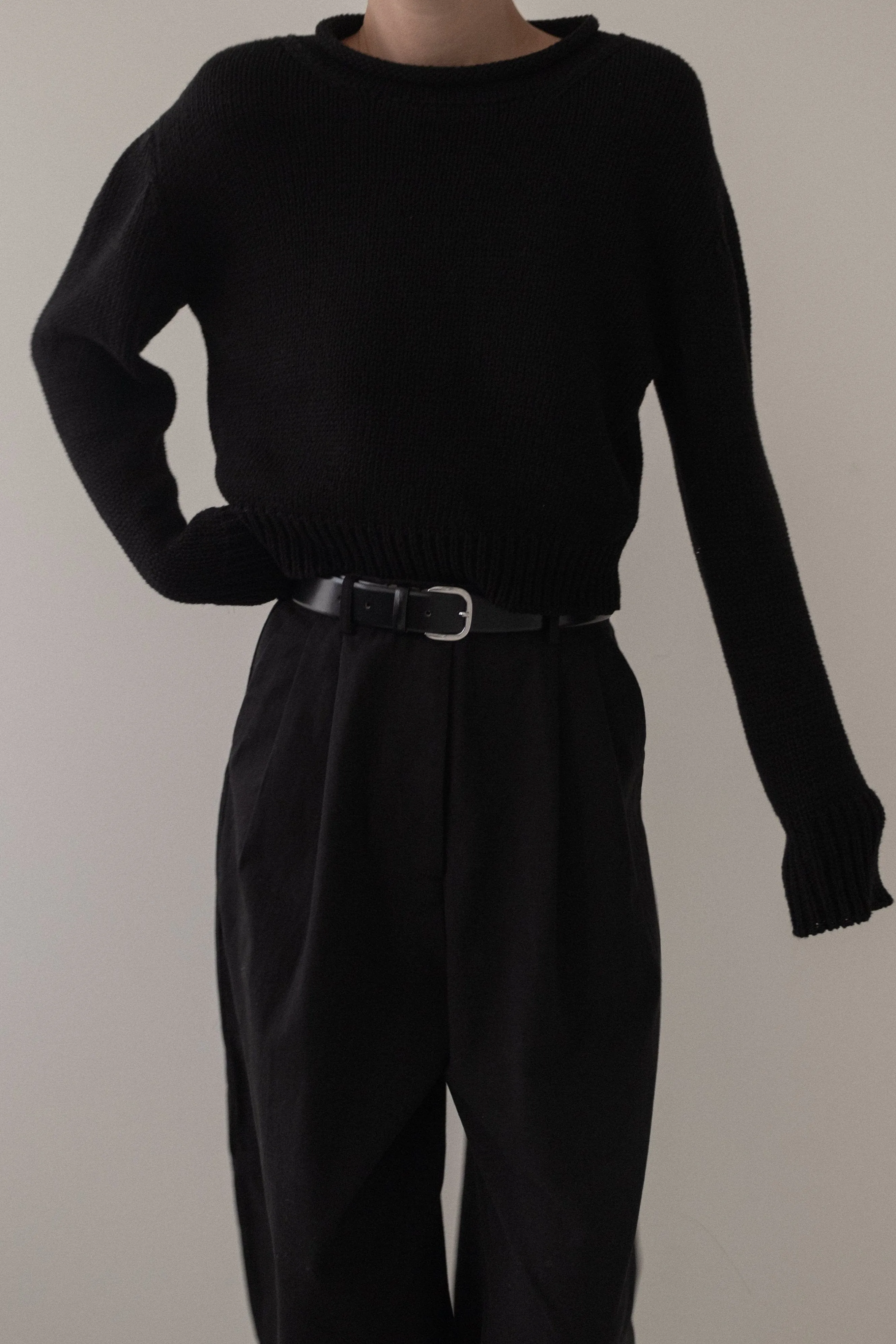 Mare Rolled Neck Sweater - Black