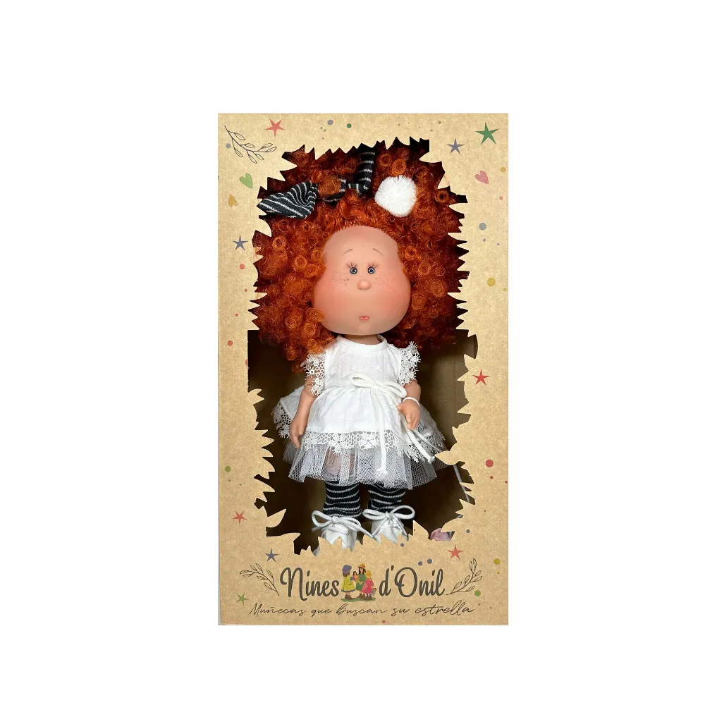 Mia with Curly Red Hair and Puppy
